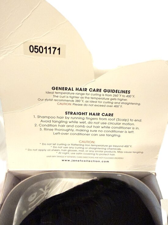 Janet Collection Human Hair Wig Mommy Color 1 Black NIB Tangle Free Costume main image 6